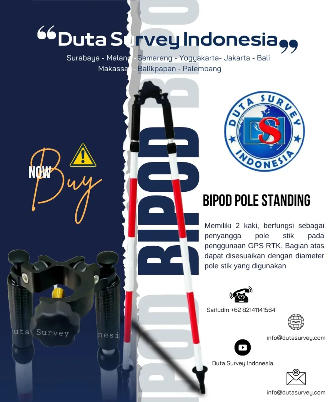 BIPOD pole standing